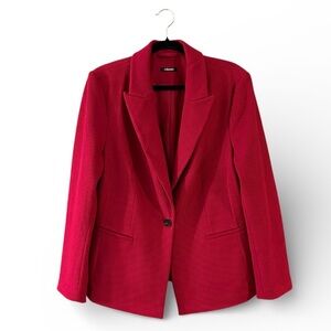 Olsen Viscose Blend Lined Pink/Red Blazer - PTP 22